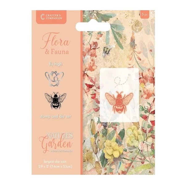  Fly High snijmal en stempelset  flora en fauna crafters companion
