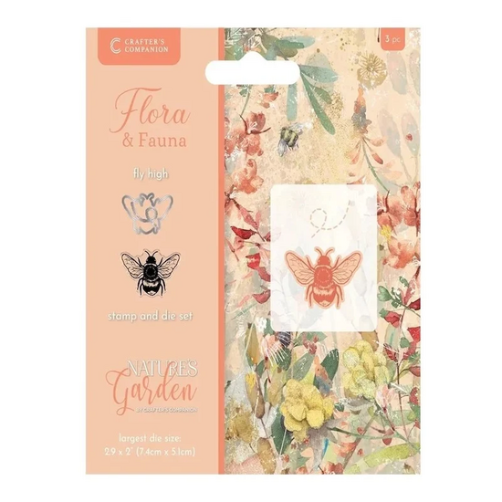  Fly High snijmal en stempelset  flora en fauna crafters companion