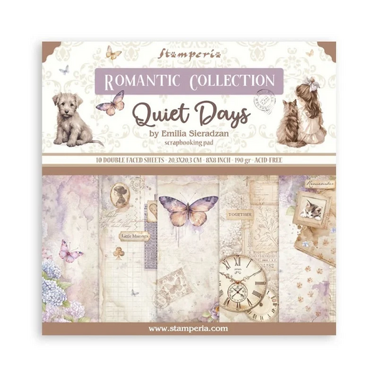 🌸 Quiet Days 8x8 Inch Paper Pack &ndash; Stamperia 