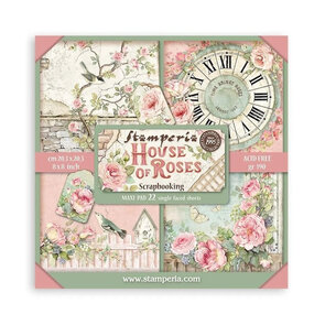 Stamperia 8x8 Inch maxi Paper Pack – House of Roses