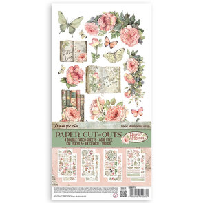 Stamperia House of Roses – Pre-Cut Embellishment Sheets (6x12 inch – 4 stuks)