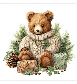 CUDDLE BEAR – KERSTSERVETTEN MET EEN WARME WINTERKNIPOOG