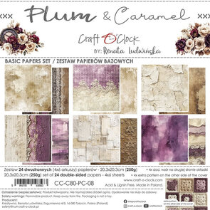 Plum & Caramel 8x8 Basic Papers