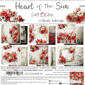  paper Pad 8x8" - Heart of the Sun –Craft O’Clock