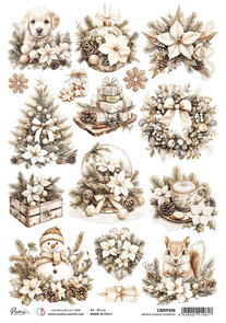 Wintersfeer ricepapier van Ciao Bella