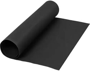 Faux leather paper zwart