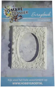 Rechthoekig ornament met ovaal – 8 x 10 cm