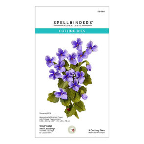Spellbinders snijmal Wild Violet & Ladybugs kopen – bloemen en lieveheersbeestje