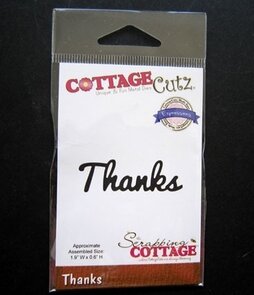 Cottage Cutz snijmal Thanks Tekst