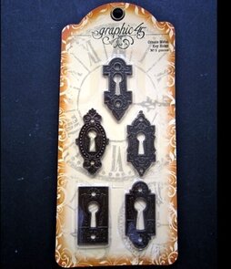 Graphic 45 idea ology ornate metal key holes