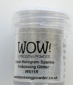 WOW! Embossing Poeder Silver Hologram Sparkle WS11R – Zilver met Holografische Glitter