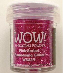 WOW! Embossing poeder Pink Sorbet WS82R – Glanzend Roze Embossing Poeder