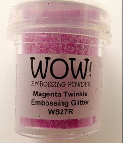 WOW Embossingpoeder Magenta Twinkle WS27R kopen | Roze glitter embossingpoeder