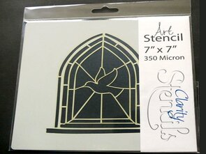 Clarity stencil DOVE WINDOW 7"