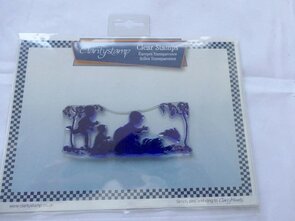 Clarity stamp chasing a rabbit groot stempelset