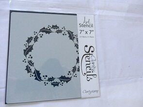 Clarity stencil HOLLY WREATH 7" X 7"