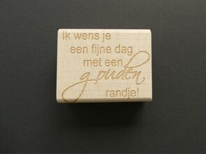 Ik wens je een fijne dag met een gouden randje