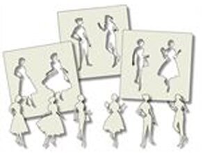 Clarity stencils elegant ladys set 3 stuks 7x7