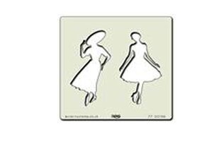 Clarity stencil elegant ladies 7"x7"