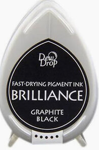   Dew Drop ink pad  -  Brillance - Graphite Black- tsukineko 