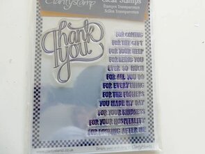 THANK YOU SENTIMENTS UNMOUNTED CLEAR STAMP SET 143