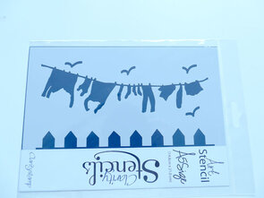 Clarity stencil WASHING LINE A5