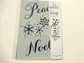 Clarity stencil PEACE, NOEL & SNOWFLAKES A5