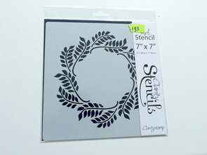 Clarity Stencil – Olive Branch Wreath