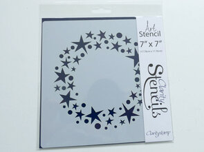 Clarity Stencil – Stars Wreath (7x7")