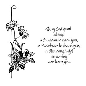 Clarity stamp floral crock