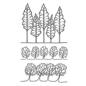 Clarity stamp tree rows + mask stempelset 138