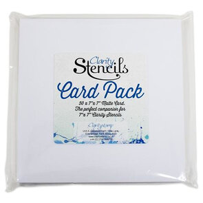 Clarity Stencil Card 7" x 7" – Pack van 50 vellen