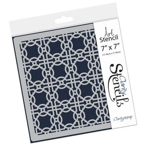 Clarity stencil oriental lattice 7"x7" 100