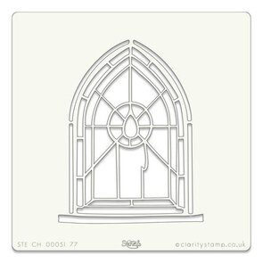 Clarity Stencil – Candle Window (7x7")