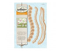 Spellbinders Card Creator A2 Waves Borders Etched Dies, Brown