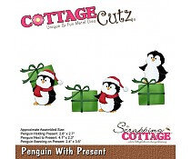 Cottage Cutz Die – Penguin with Present
