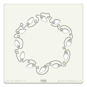 Clarity stencil FAIRY LIGHTS WREATH 7