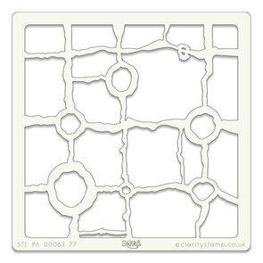 Clarity stencil ROCKY BLOCK 7" X 7"