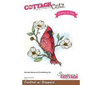 Cottage Cutz Die & Stempelset – Cardinal with Dogwood