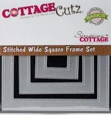 Cottage Cutz snijmallen Stitched Wide Square Frame Set kopen – vierkante frame snijmal set