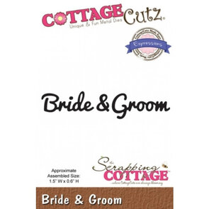 Cottage Cutz Die – Tekst "Bride & Groom"