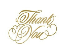 Couture Creation hot foil stamp thank you
