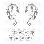 Heartfelt Creations Wisteria Petals cling stamp set