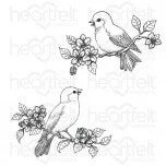 Heartfelt Creations Floral Song cling stamp set