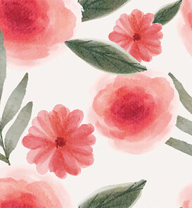 Stafil vegan leer – White Red Flowers