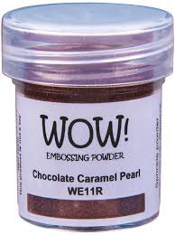 WOW! Embossing Powder Chocolate Caramel Pearl WE11R – warme bruinparelmoer glans