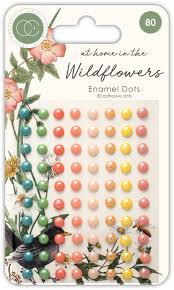 Wildflower Enamel Dots – natuurlijke bloementhema embellishments