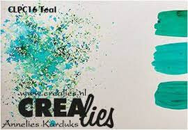 Crealies colorzz pigment poeder teal