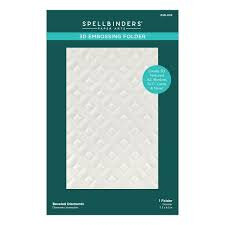 Spellbinders 3 D embossing folder beveled diamonds