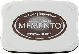   stempel inktpad dye inkt  espresso truffle  memento